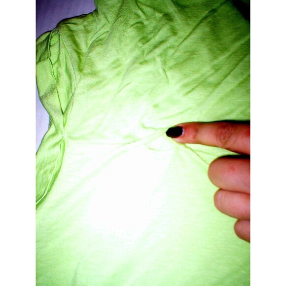 New Womens NWT $78 Tahari Clara Top Lime Sorbet Green Small S Short Sleeve Soft - Picture 5 of 7